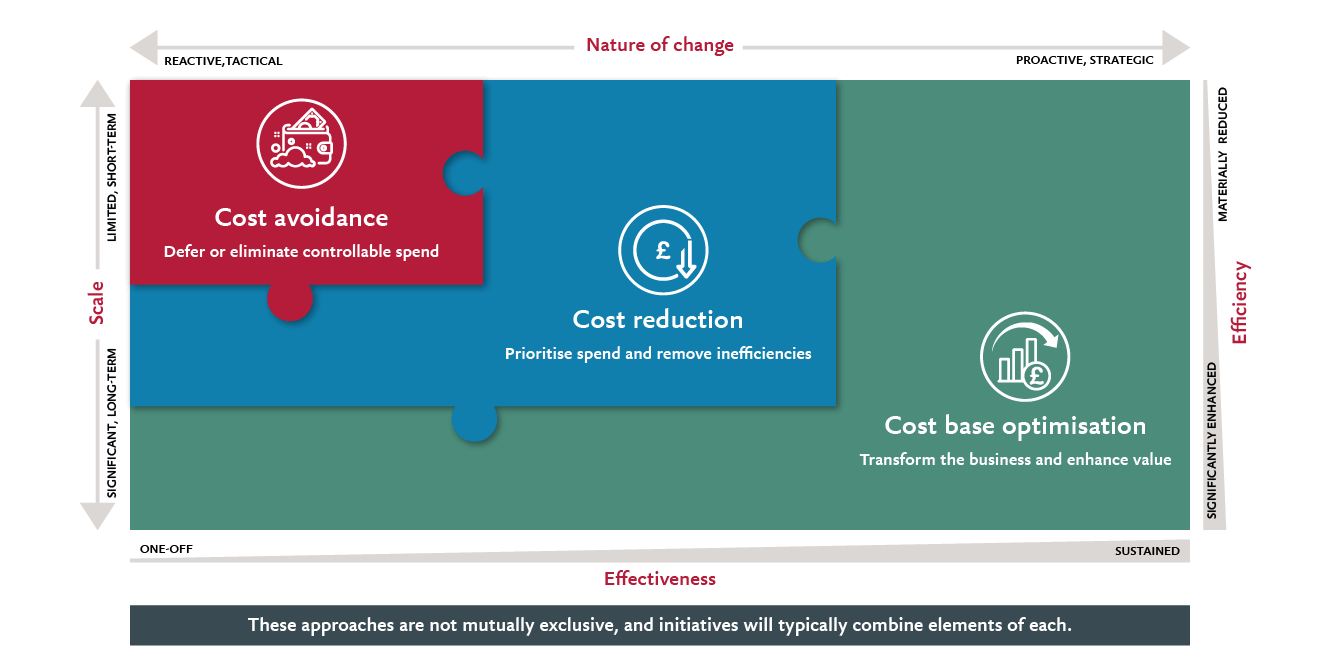 An infographic showing cost programme options.